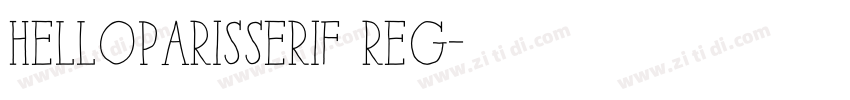 HelloParisSerif Reg字体转换